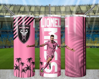 Lionel Messi Tumbler, 20oz Skinny Tumbler Wrap Design Sublimation, 20oz Template Straight Tumbler Wrap,Instant Download, PNG