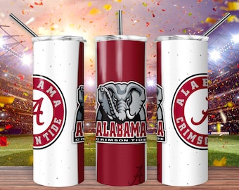 Alabama Tumbler, 20oz smal tumbleromslagsdesign sublimering, 20oz mall rak tumbleromslag, direktnedladdning, PNG