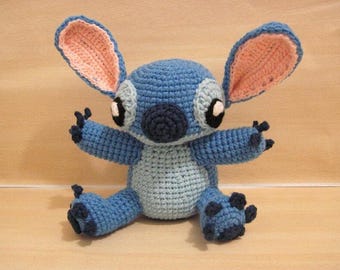 Crochet Pattern - Stitch Amigurumi Blue, Easy Crochet in Downloadable PDF