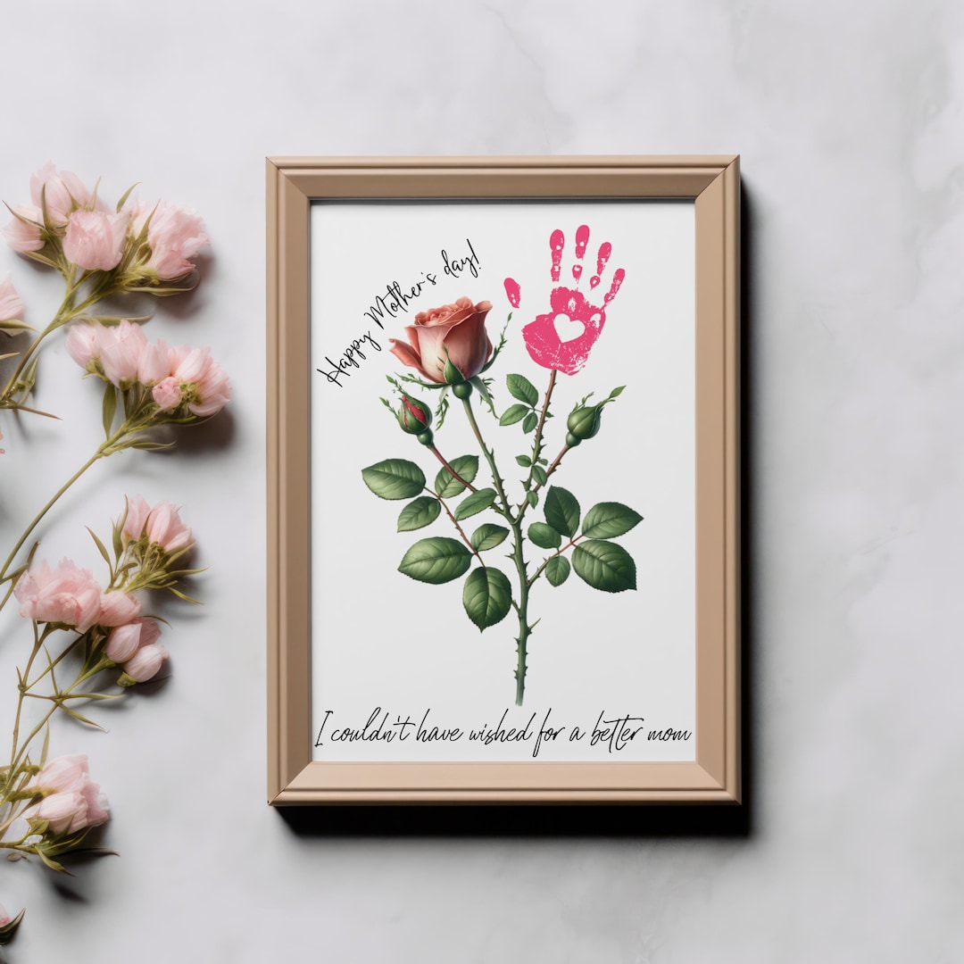 Printable Mother's Day Flower Poem Art | Floral Quote Wall Print | Gift ...