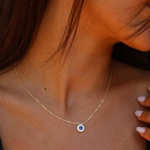 Silver Evil Eye Necklace, Gold Evil Eye Necklace, Minimalist Necklace, Evil Eye Charm, Protection Jewelry, Gift For Her, Birthday Gift