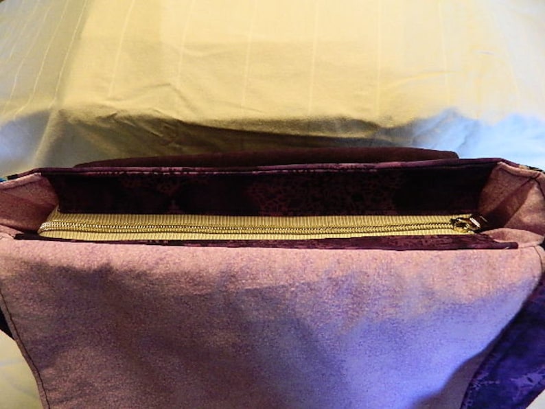purse Peggy Toole fabric Purple FREE SHIPPING RFID lined cross-body bag Flaptastic shoulder bag