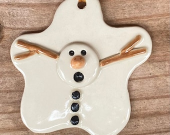 Melting Snowman Christmas Ornament