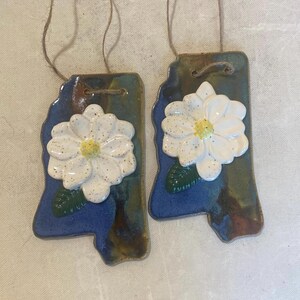 Mississippi Magnolia Pottery Ornament image 2