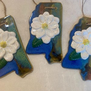 Mississippi Magnolia Pottery Ornament image 3