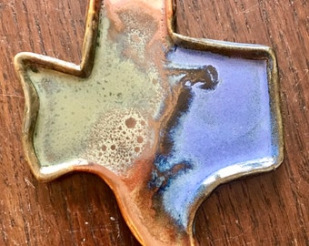 Texas Pottery Spoon Rest FREE SHIP!