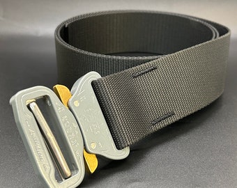 Cobra Buckle Belt - 1.75”- Black with Gray Buckle or Custom
