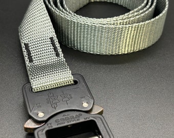 Charcoal Gray Cobra Buckle Belt with Black Buckle or Custom - 1”