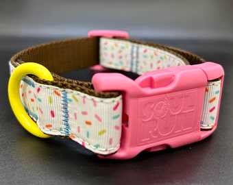 Dog Collar - Sprinkles with Pink Buckle