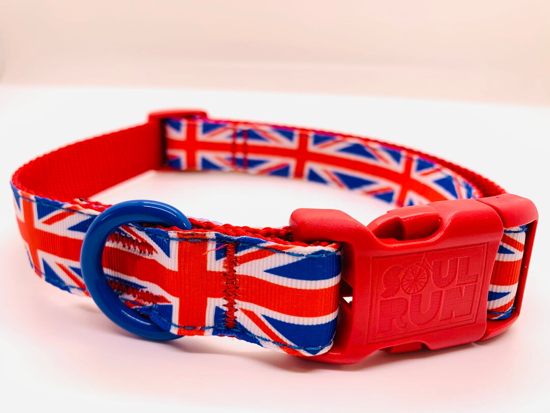 Dog Collar British Flag Etsy