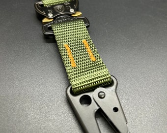 Cobra Buckle Key Chain - Army Green with Black Steel Snaphook