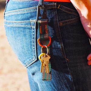 On The Go Key Chain Woodland Camo with Orange D ring image 10