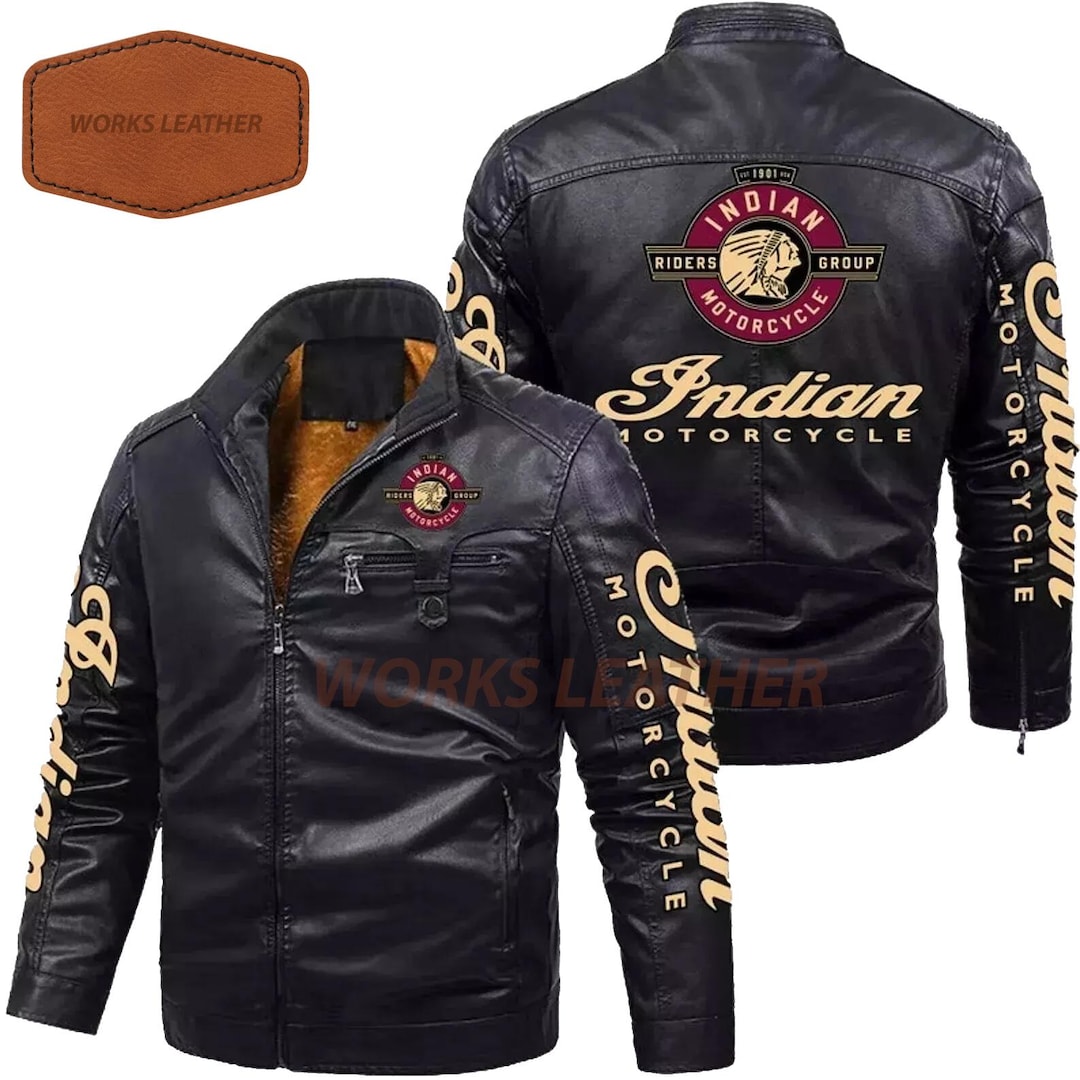Indian Motorcycle Men's Western Leather Biker jacket