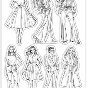 Nuovi francobolli in stile anni '50, francobolli vintage, francobolli anni Cinquanta, artigianato retrò, francobolli per tutte le tue creazioni