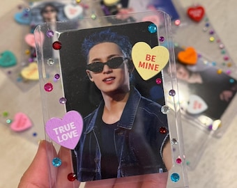 3D Decorated Toploader – Hearts or Cherry Blossom Theme | KPop Toploader
