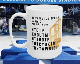 Dodgers 2025 World Series Game 7 Joe Davis Final Call Mug