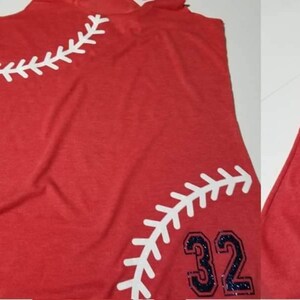 Baseball Laces Tank, Baseball Mom, Personalized Baseball Shirt, Baseball Season, Game Day T-Shirt, Baseball Aunt, Gift for Mom, Sports Mom image 2