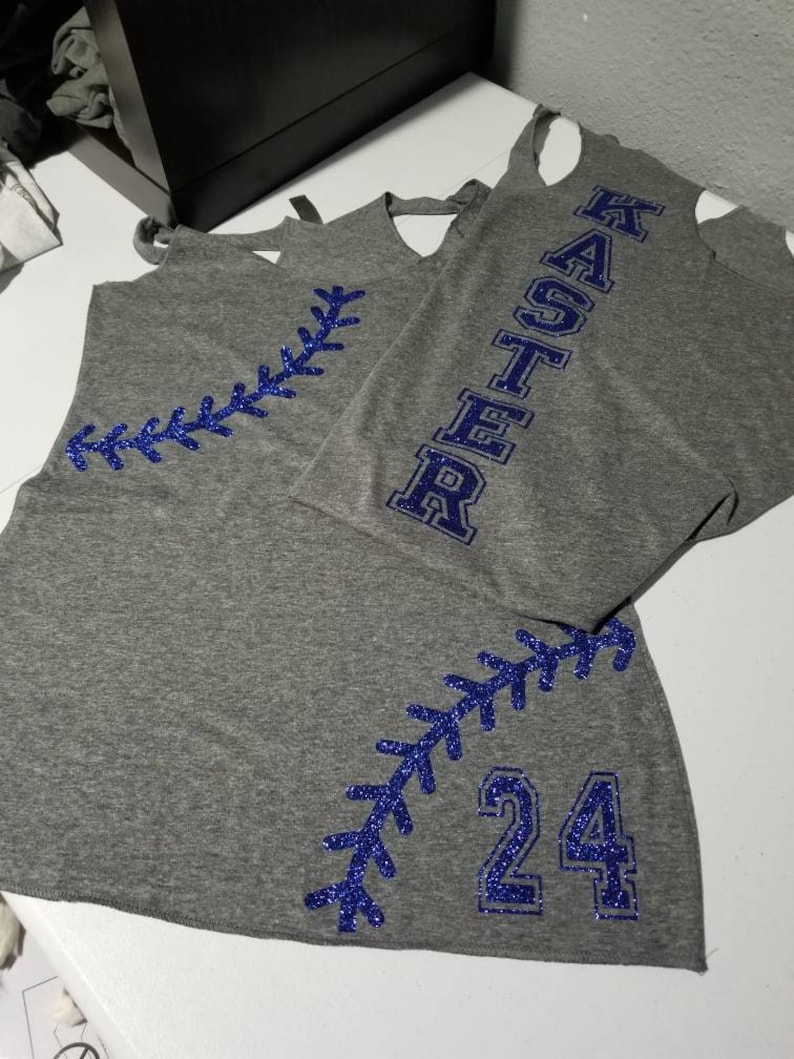Baseball Laces Tank, Baseball Mom, Personalized Baseball Shirt, Baseball Season, Game Day T-Shirt, Baseball Aunt, Gift for Mom, Sports Mom image 4