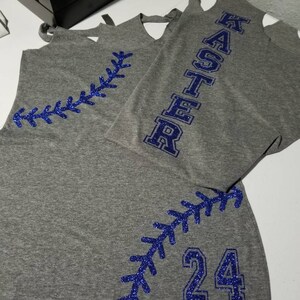 Baseball Laces Tank, Baseball Mom, Personalized Baseball Shirt, Baseball Season, Game Day T-Shirt, Baseball Aunt, Gift for Mom, Sports Mom image 5