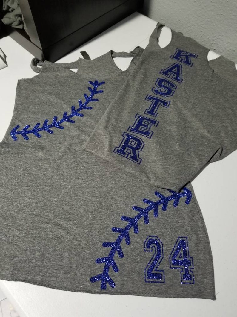 Baseball Laces Tank, Baseball Mom, Personalized Baseball Shirt, Baseball Season, Game Day T-Shirt, Baseball Aunt, Gift for Mom, Sports Mom image 5