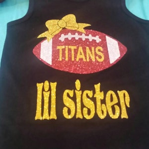 Football Sister Shirt, Football, Sports Sister, Lil Sister Biggest Fan, Big Sister Football Shirt, Girls Football Shirt, Football Shirt image 1