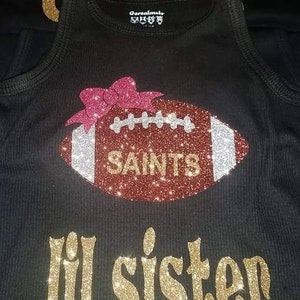 Football Sister Shirt, Football, Sports Sister, Lil Sister Biggest Fan, Big Sister Football Shirt, Girls Football Shirt, Football Shirt image 3