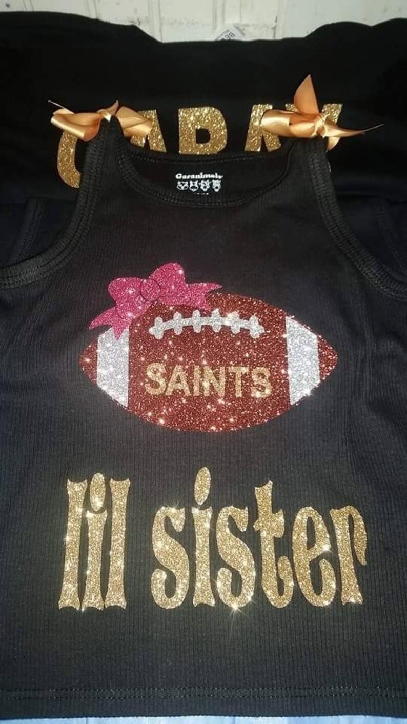 Football Sister Shirt, Football, Sports Sister, Lil Sister Biggest Fan, Big Sister Football Shirt, Girls Football Shirt, Football Shirt image 3