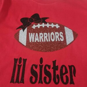 Football Sister Shirt, Football, Sports Sister, Lil Sister Biggest Fan, Big Sister Football Shirt, Girls Football Shirt, Football Shirt image 7