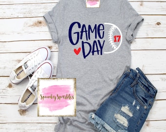 Game Day Shirt, Baseball Shirt, Baseball Mom, Baseball Tank, Baseball Girlfriend, Womens Shirt, Personalized Baseball Shirts, Baseball Fan