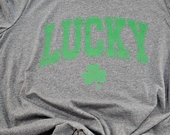 St. Patricks Day Shirt, Green Lucky Shirt, Lucky Charm T-Shirt, Clover Shirt, Family Lucky Shirt, Retro Clover Tee, Shenanigans Shirt,
