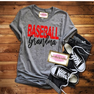 Baseball Grandma Shirt, Funny Baseball Shirt, Grunge Baseball T-Shirt, Baseball Mom Shirt, Gift for Her, Baseball Sweatshirt, Personalized image 6