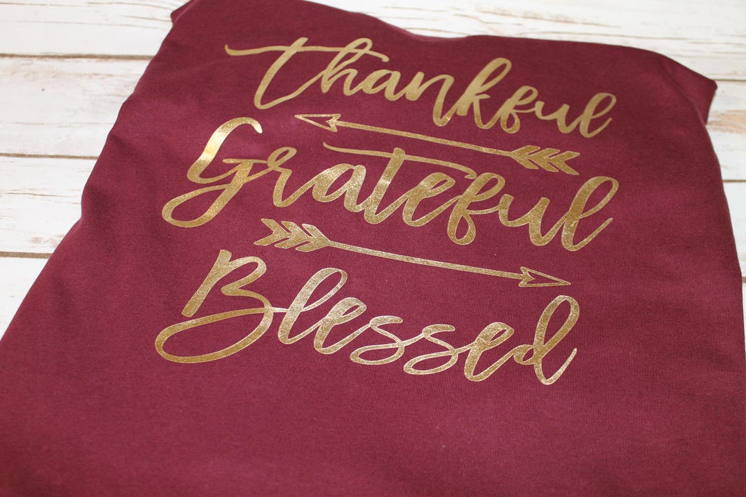 Thankful Grateful Blessed Shirt, Thanksgiving Shirt, Thankful Arrow ...