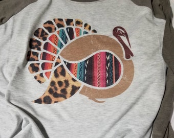 Turkey Shirt, Thanksgiving Shirt, Turkey TShirt, Womens Fall Shirt, Thankful Shirt, Thanksgiving Tee, Turkey Raglan, Happy Fall Shirt