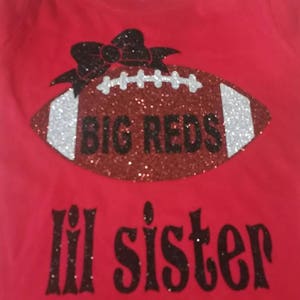 Football Sister Shirt, Football, Sports Sister, Lil Sister Biggest Fan, Big Sister Football Shirt, Girls Football Shirt, Football Shirt image 6