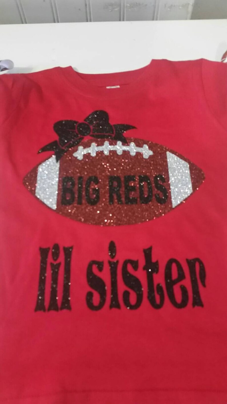 Football Sister Shirt, Football, Sports Sister, Lil Sister Biggest Fan, Big Sister Football Shirt, Girls Football Shirt, Football Shirt image 6