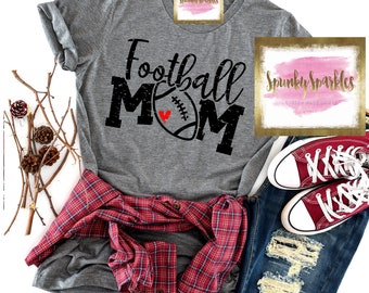 Football Mom Shirt, Football TShirt, Football Mom Tee, Football Tank, Gift for Mom, Plus Size, Grunge Football Shirt, Game Day Shirt
