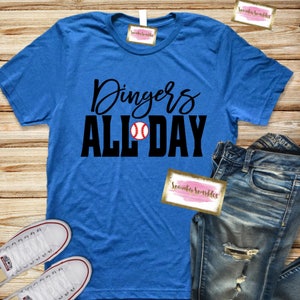 Dingers All Day Shirt, Baseball Mom Shirts, Baseball All Day, Baseball Tank, Baseball T-Shirt, Funny Baseball Shirt, Baseball Vibes