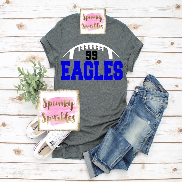 Custom Football Mom Shirt, Team Colors, Personalized Number