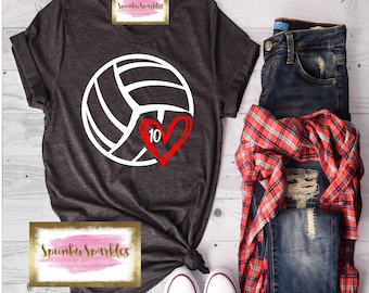 Custom Volleyball Player Number Shirt, Spirit Wear Graphic Tee