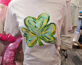 Clover Shirt, Clover T-Shirt, Colorful Shamrock Shirt, Family Shamrock Shirt, Lucky Tee, St Patricks Day, Shamrock Shirt, Green Shirt, Irish