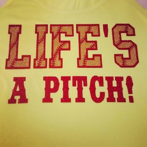 Life&#39;s A Pitch Shirt, Baseball Mom Shirts, Softball Mom Shirts, Baseball Tank, Baseball T-Shirt, Funny Baseball Shirt, Sports Mom,