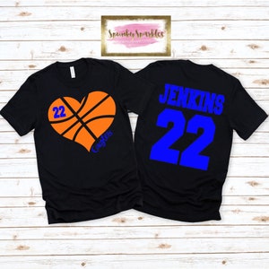 Basketball Heart Shirt, Basketball Tshirts, Basketball Mom Shirts, Basketball Sister Shirt, Game Day Shirt, Womens Shirt, Spirit Shirt image 1
