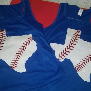 State Baseball Shirt, Texas Baseball Shirt, Game Day, Baseball T-Shirt, Baseball Mom Shirt, Custom Baseball Shirt, State Shirts, Womens Tee
