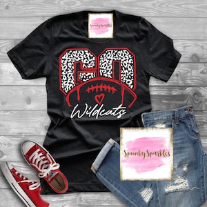 Go Leopard Football Shirt, Custom Team Spirit T-Shirt, Personalized Leopard Football Tee, School Spirit Apparel, Game Day Shirt, Gift for