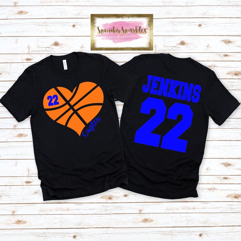 Basketball Heart Shirt, Basketball Tshirts, Basketball Mom Shirts, Basketball Sister Shirt, Game Day Shirt, Womens Shirt, Spirit Shirt image 2