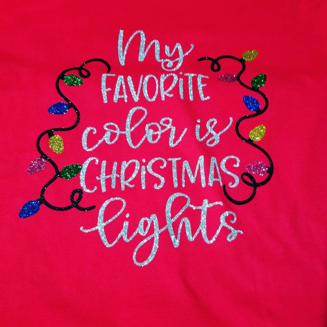 Favorite Color is Christmas Lights Shirt Christmas Tee Etsy