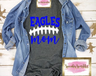 Football Mom Shirts, Custom Football T-Shirt, Football Mom Tank, Personalized Football Tee, Womens Shirt, Football Grandma, Football Sister