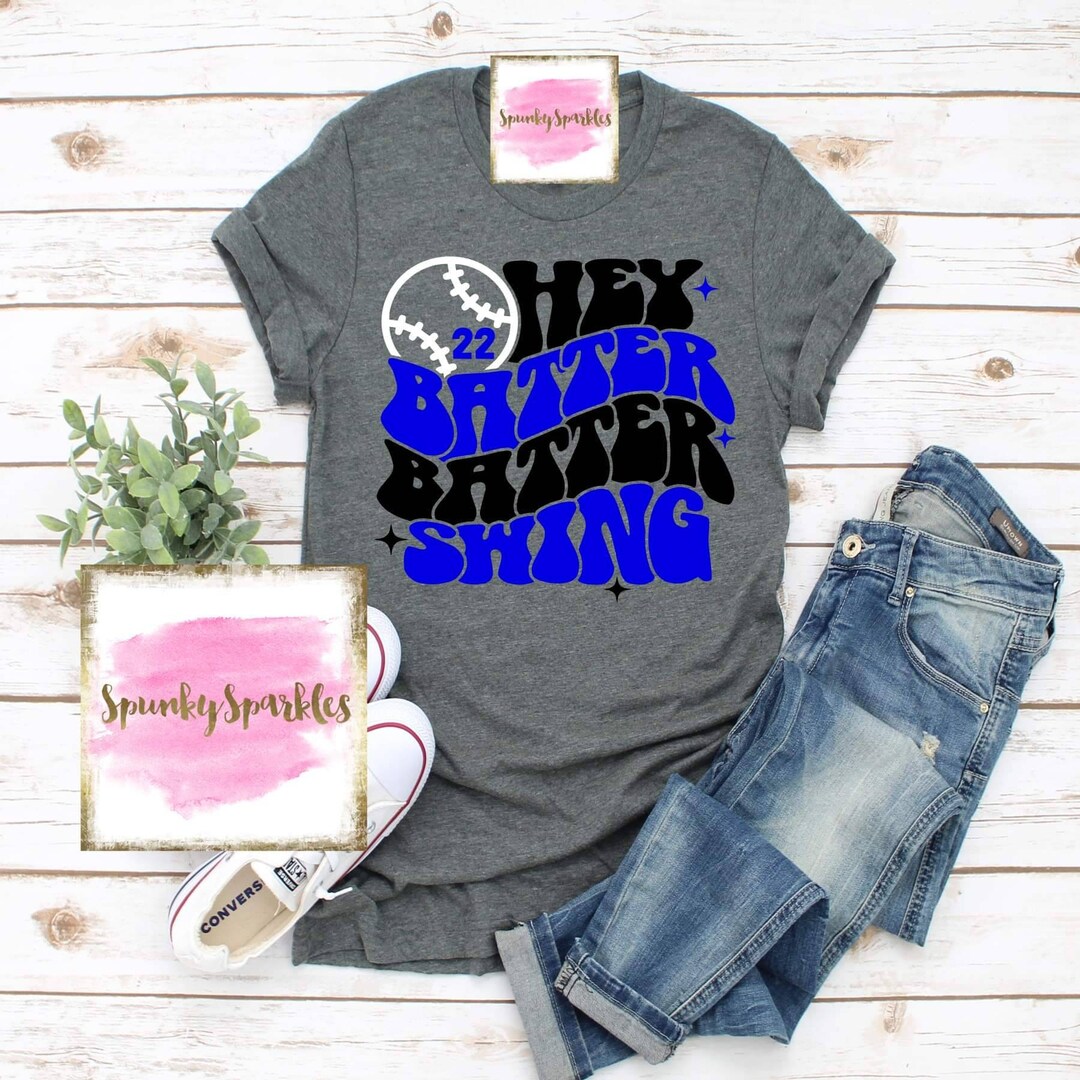 Baseball Mom Oversized Shirt – “Hey Batter Batter” Graphic Tee