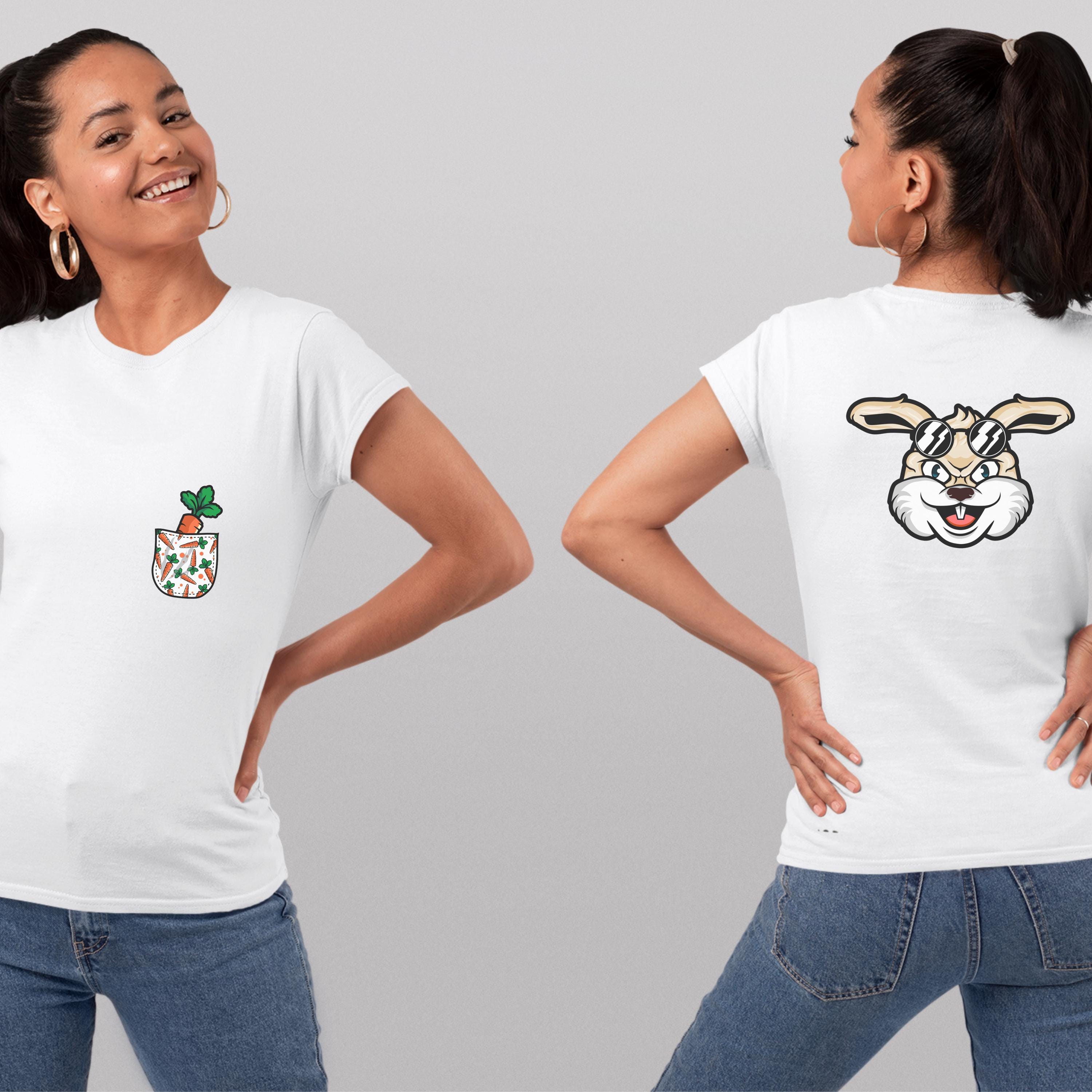 Playful Rabbit Graphic Tee: Unisex Cotton Casual Wear SPD1062 - Etsy