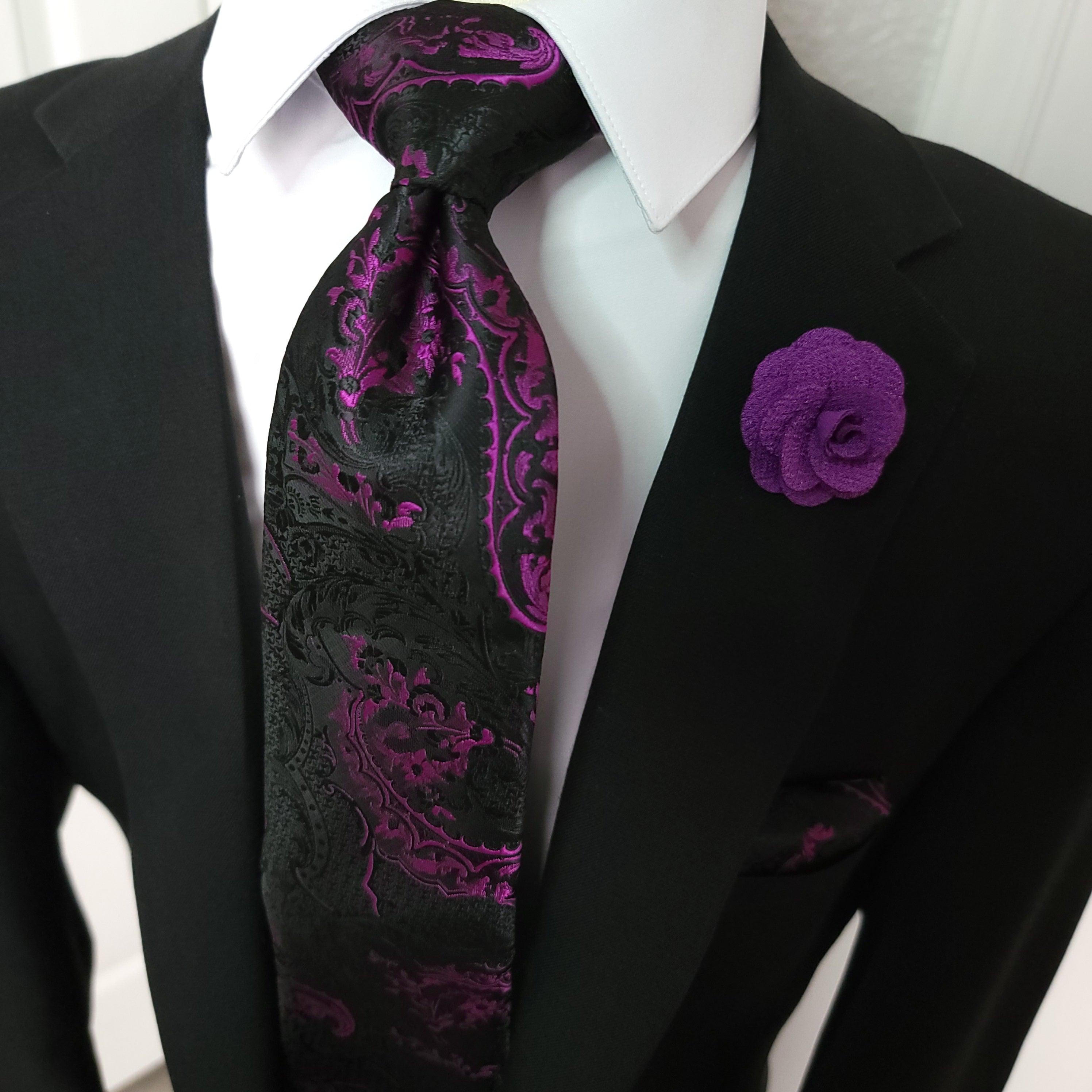 Set Da Uomo Con Cravatta Floreale E Fazzoletto Da Taschino Con - Foto 8